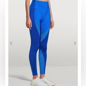 Adidas X Ivy Park cobalt,  leggings tight rodeo mesh panel high waist, size M